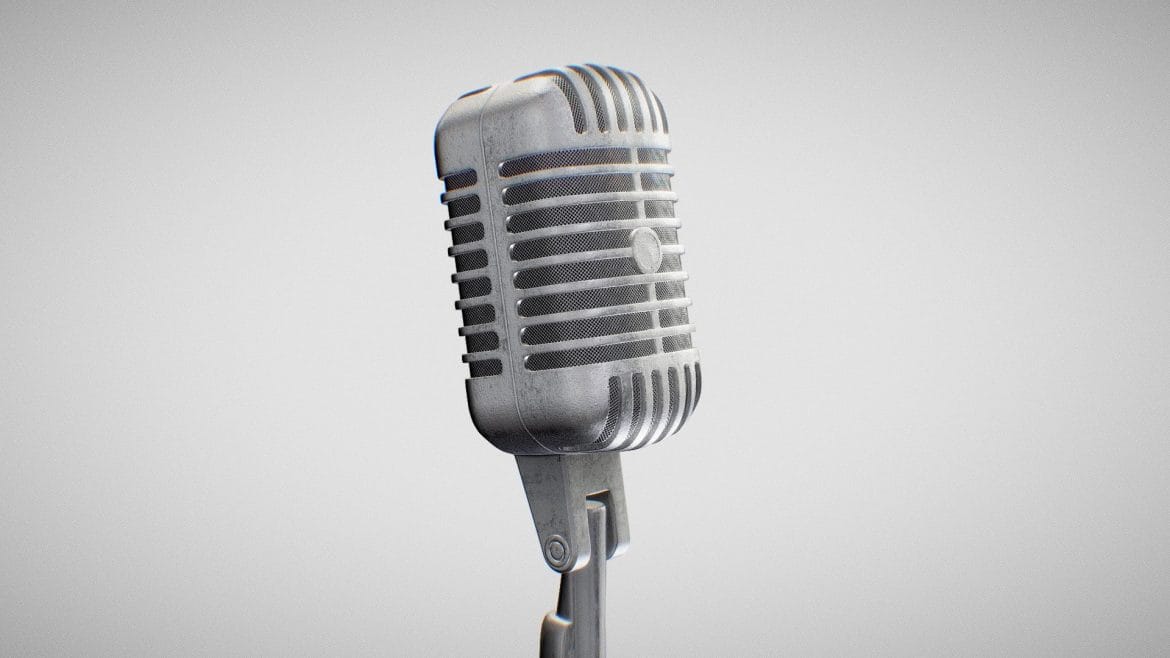 microphone shure 55sh 3d model