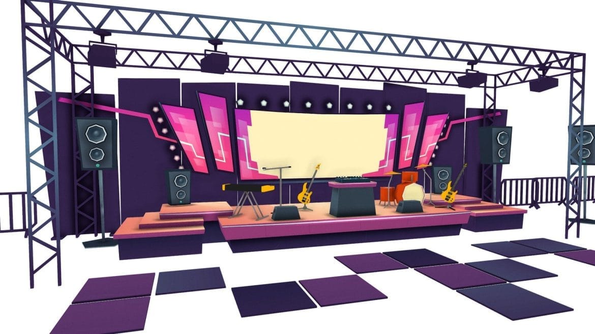 music concert festival dj scene instrument 3d model