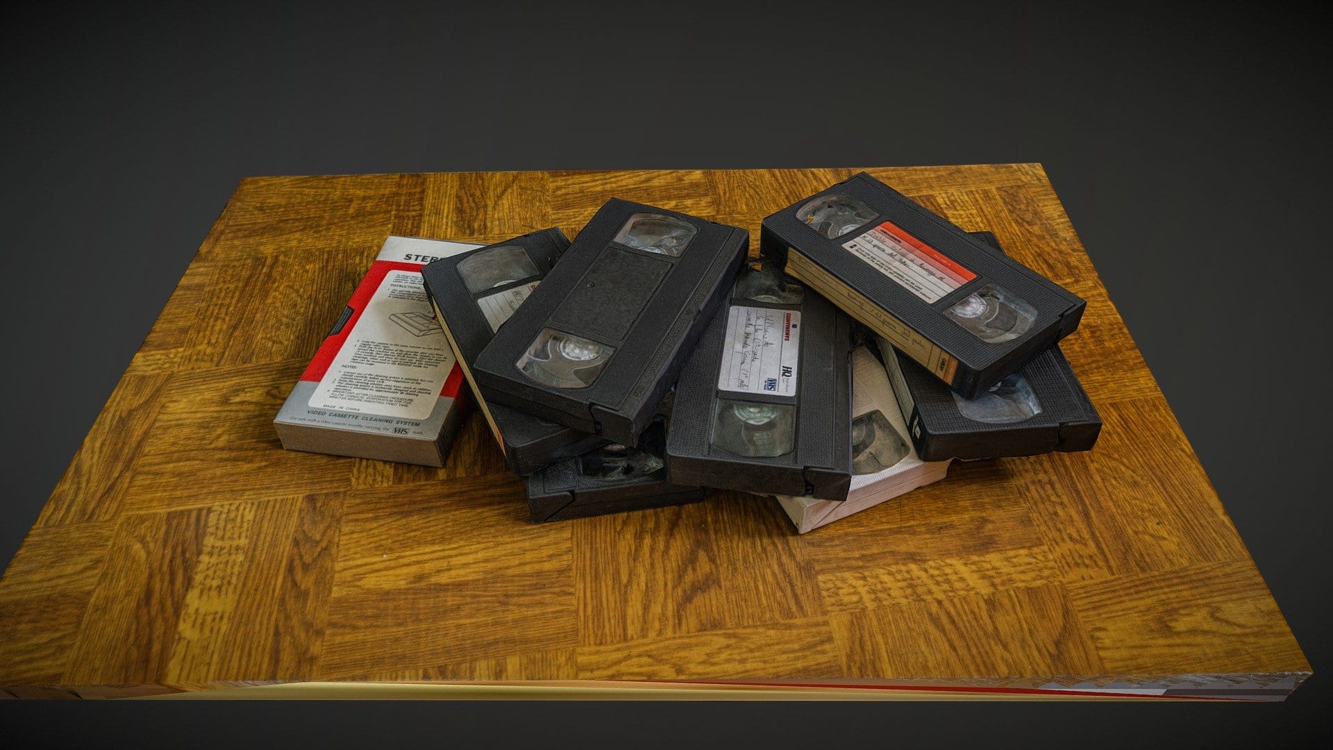 Old VHS videotapes photogrammetry scan