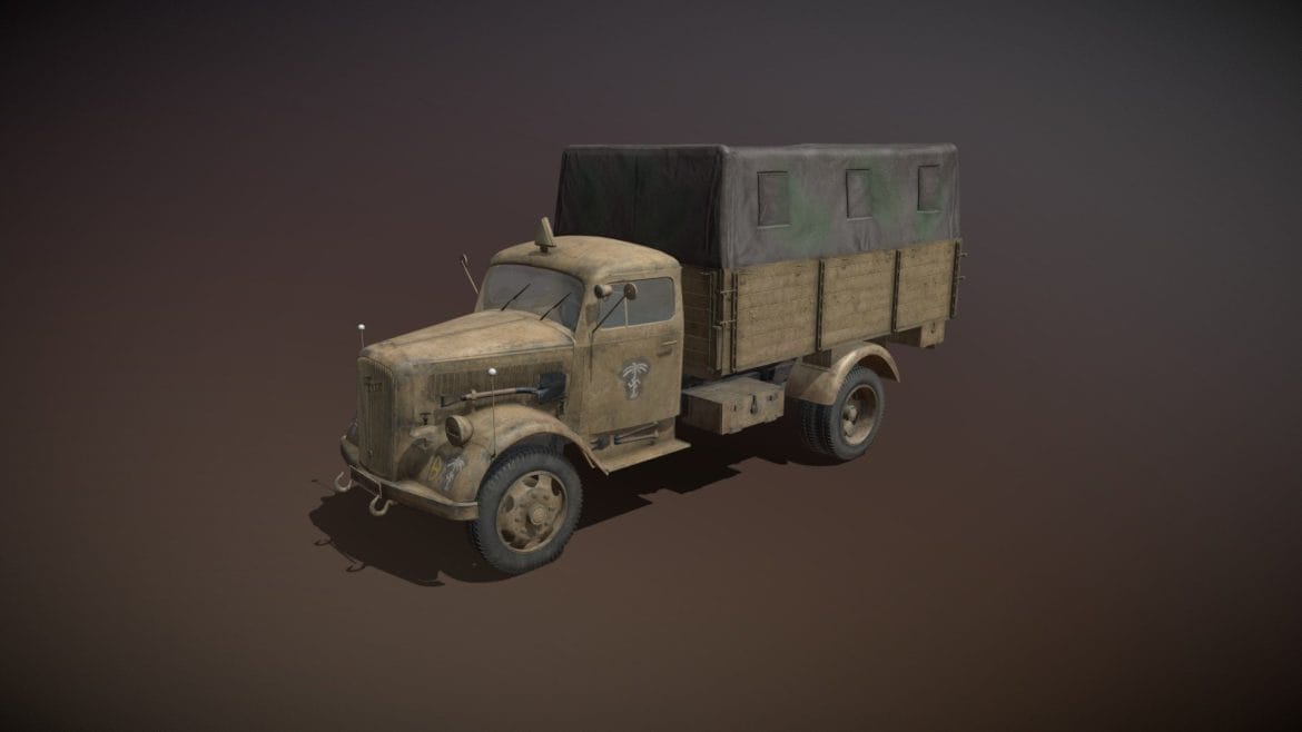 opel blitz 21 panzer division 3d model