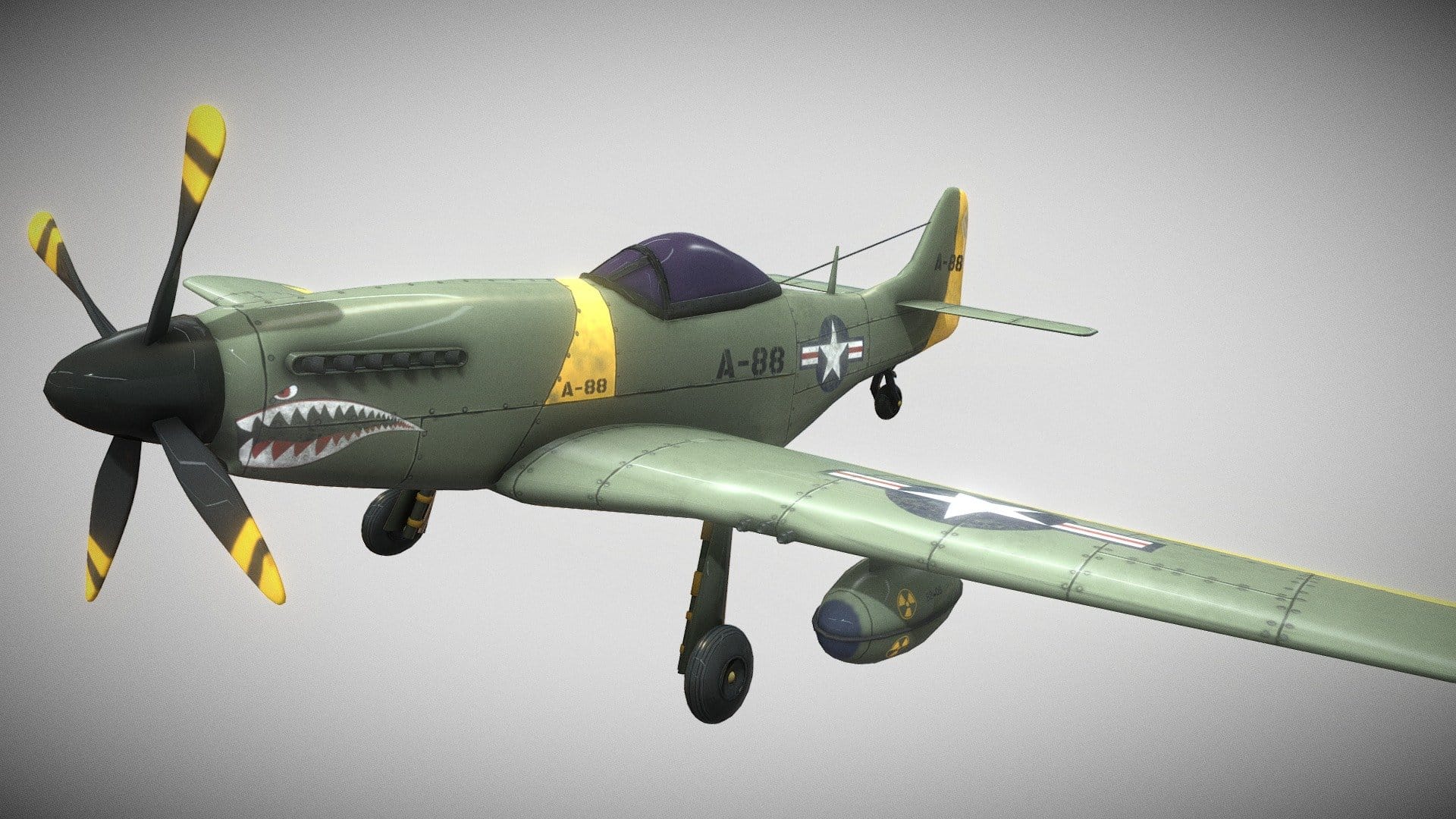 P-51 Mustang Hand-Painted
