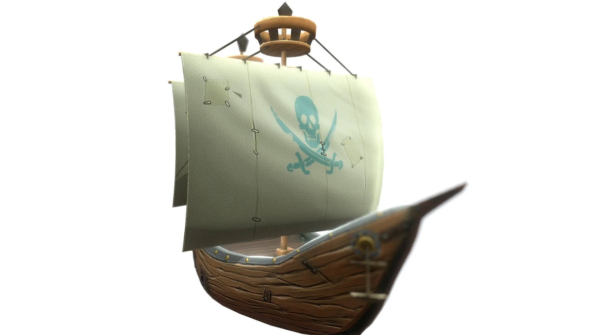 Pirate Ship Hand-Painted