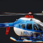 police helicopter airbus h135 swedish 3d model