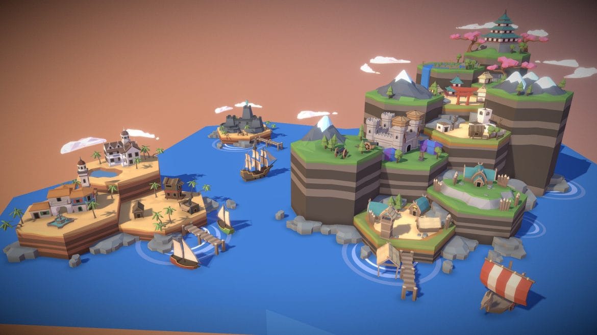 polygon minis fantasy pack hex preview 3d model