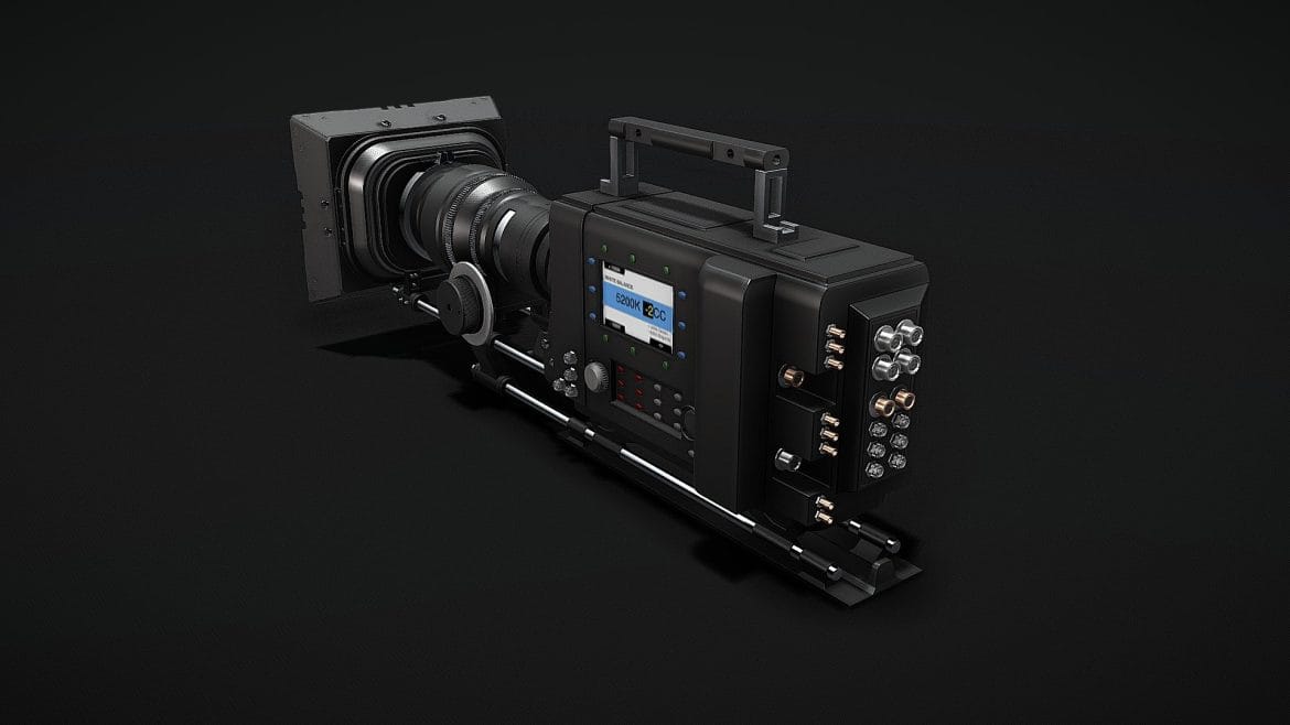 professional digital video camera 3d model