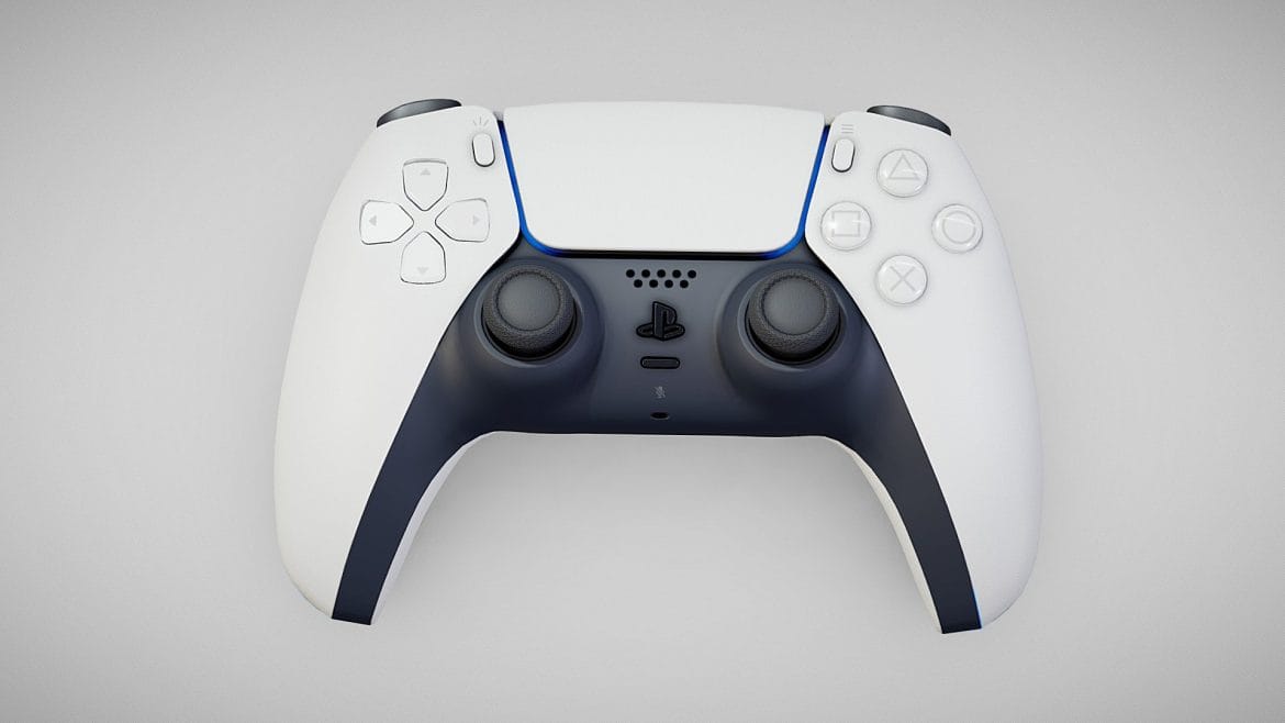 ps5 dualsense controller 3d model