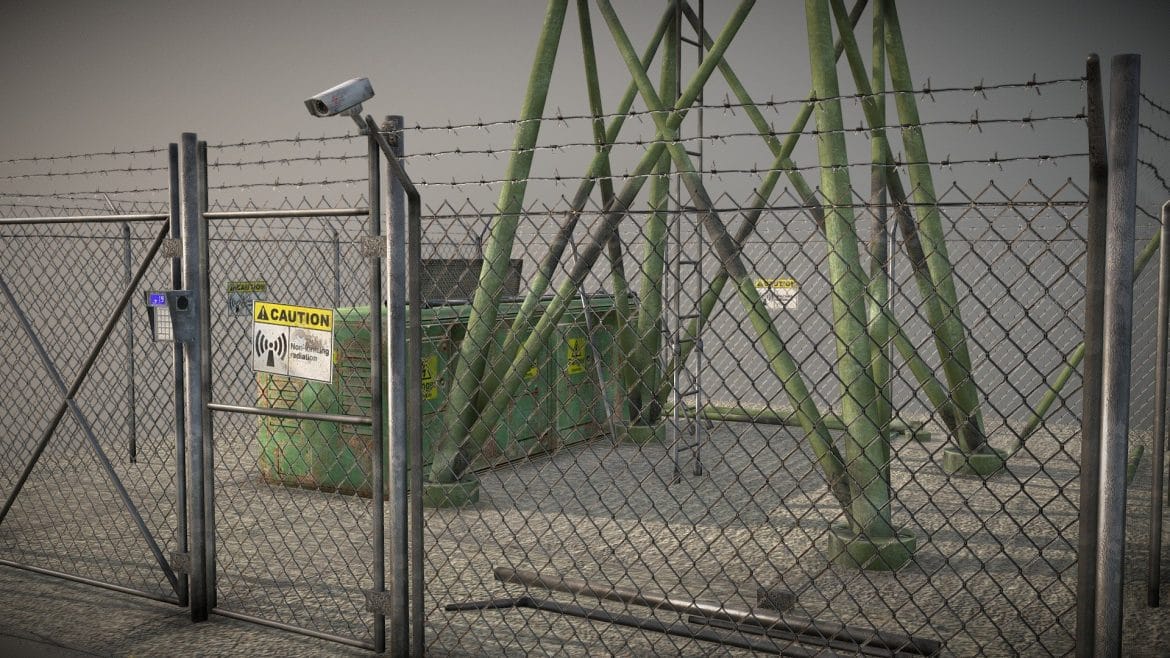 radio communications tower 3d model