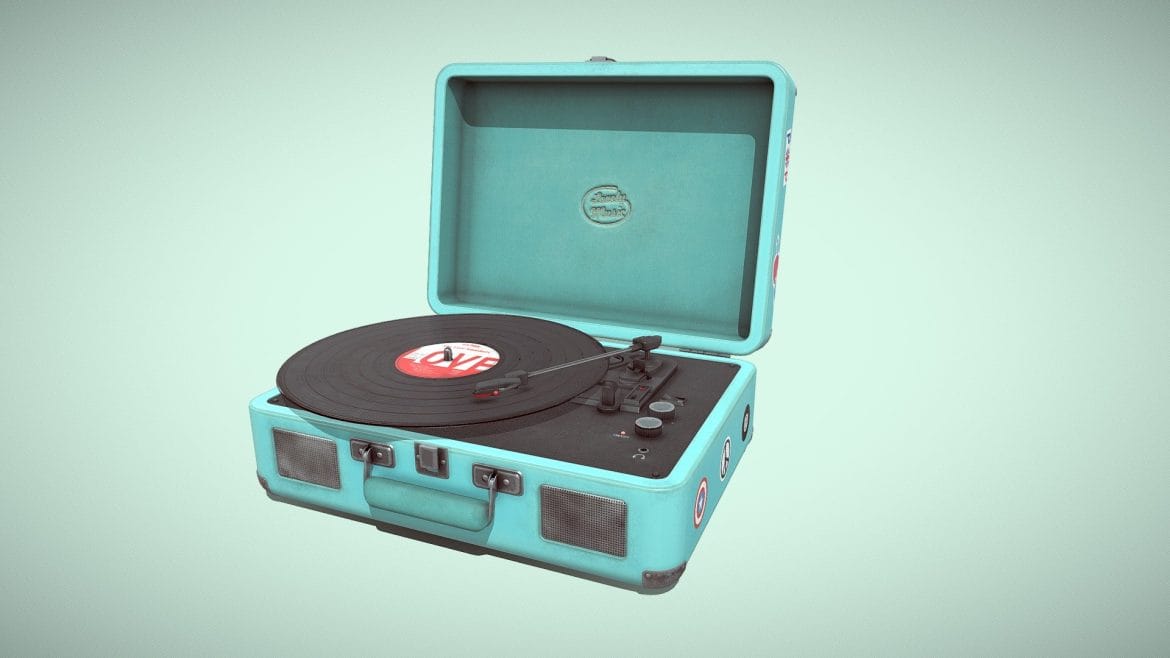retro turntable 3d model