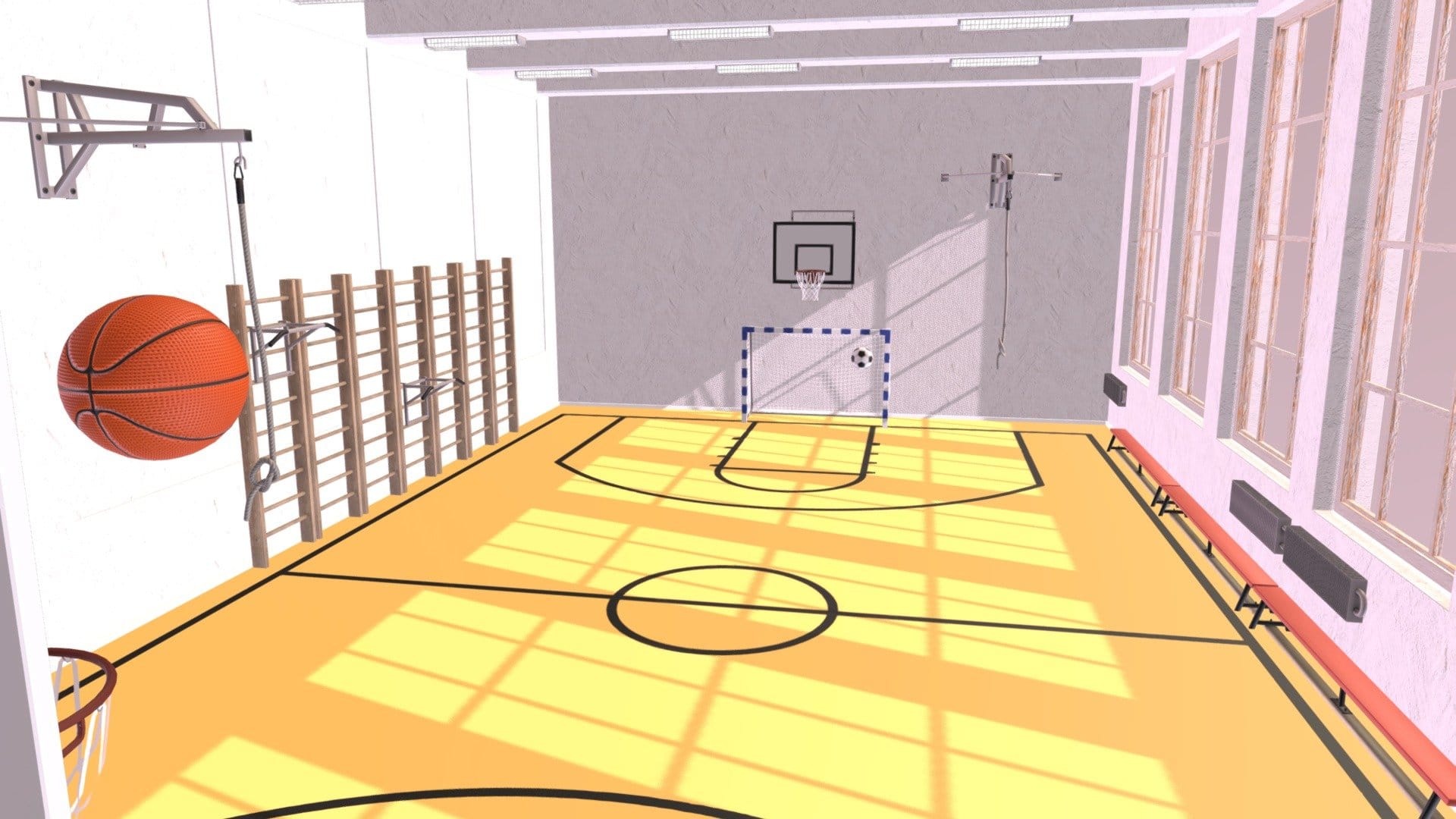 School gym – inventory and interior