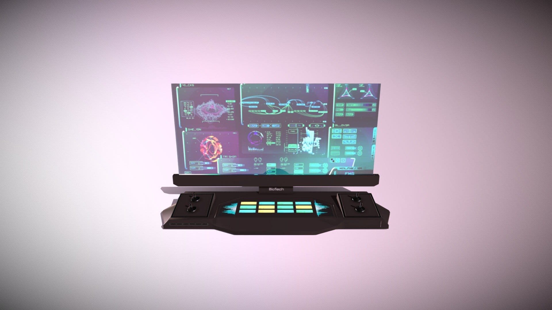 Sci-fi HUD controls