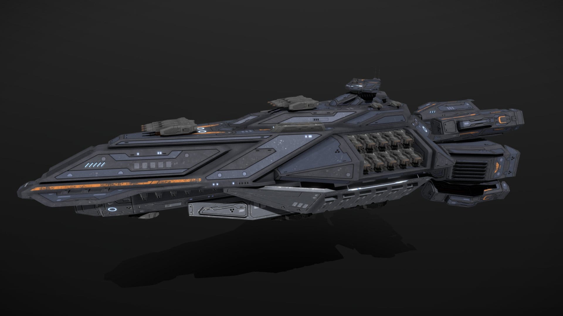 Scifi Battleship Dauntless