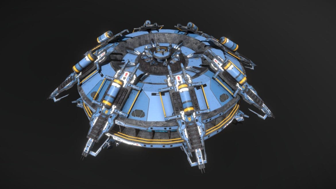 scifi terraformer 3d model