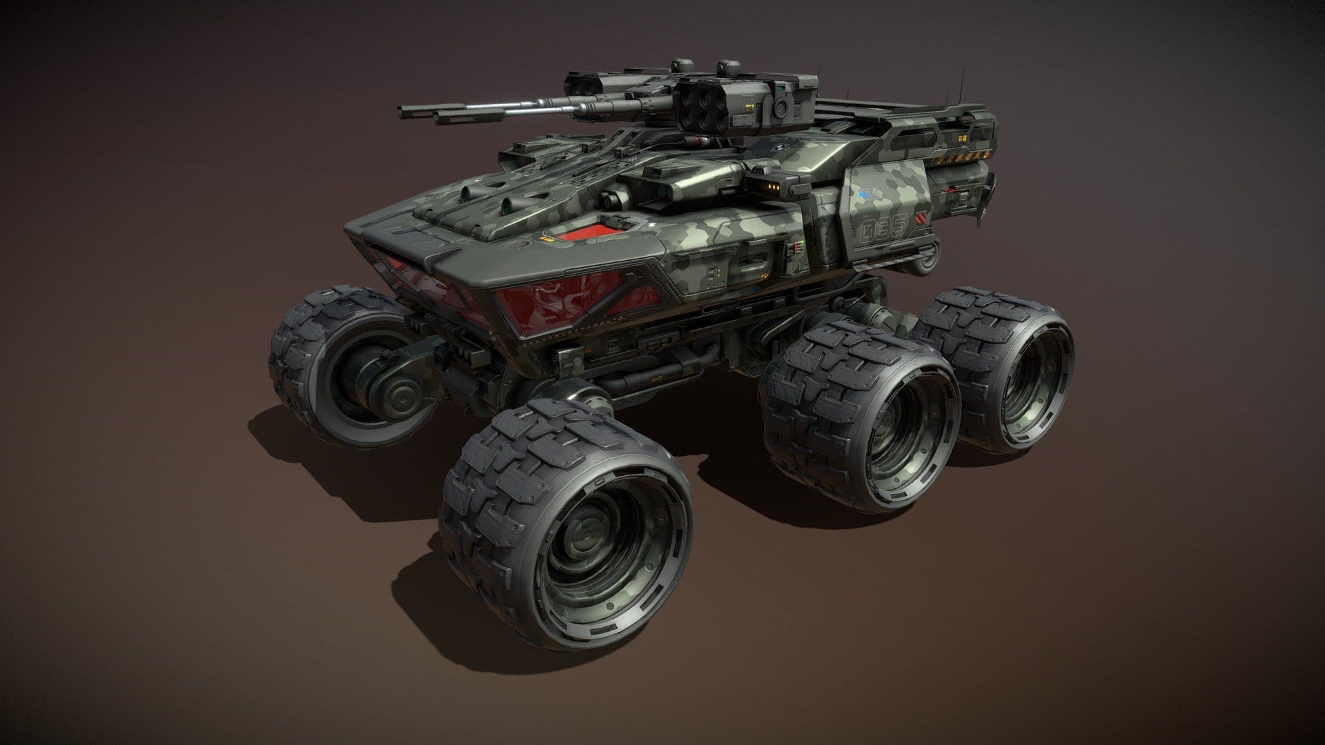 Semi Truck Log Trailer – Low Poly