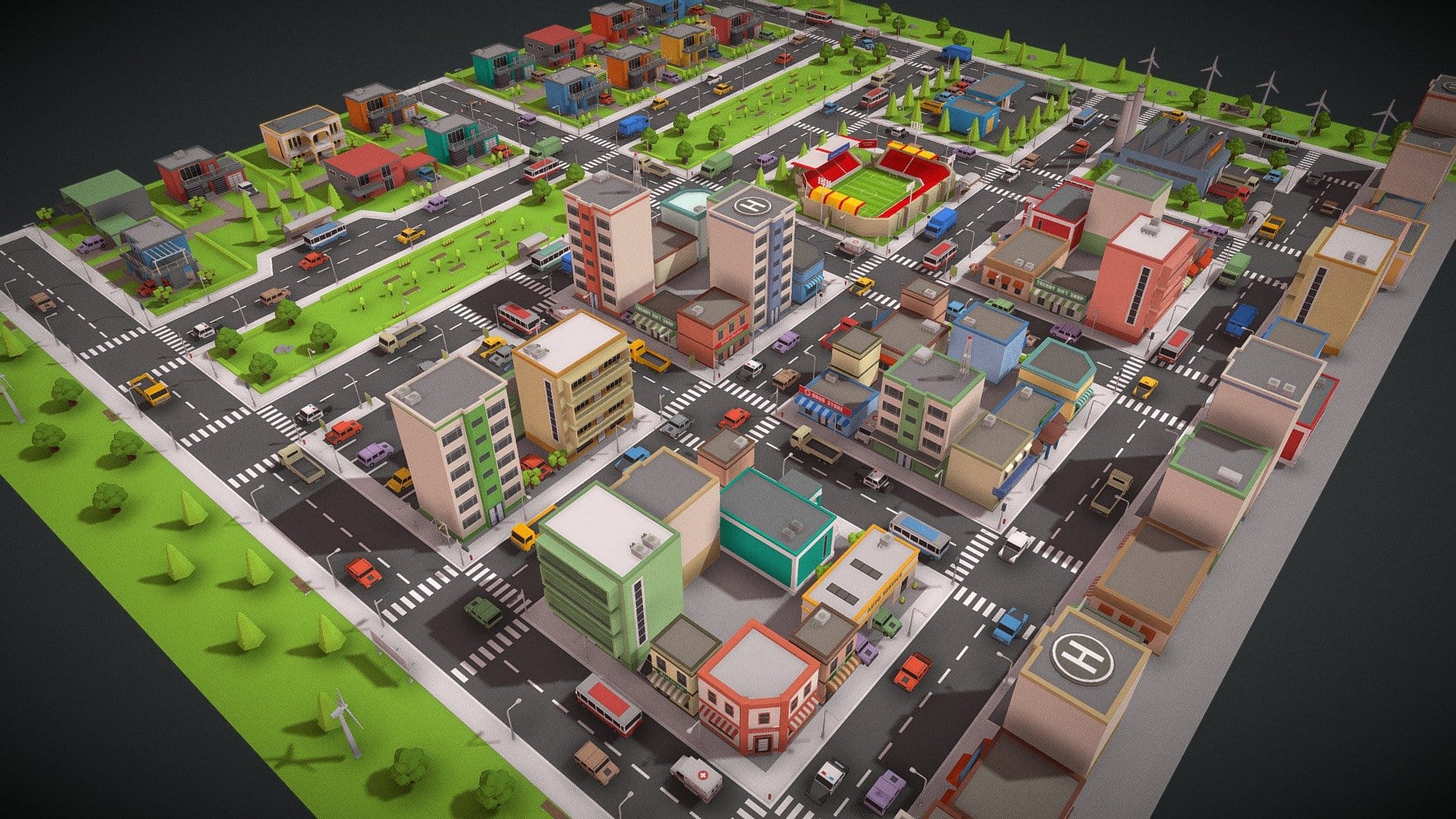 SimplePoly City – Low Poly Assets