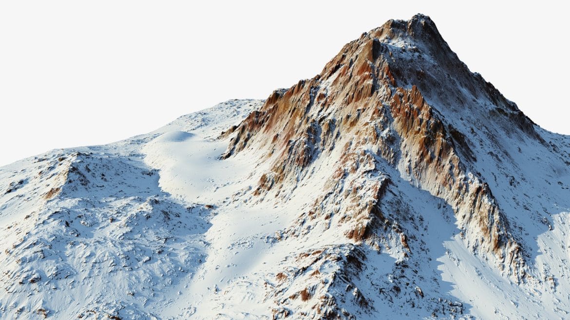 snow mountain world machine type1 3d model