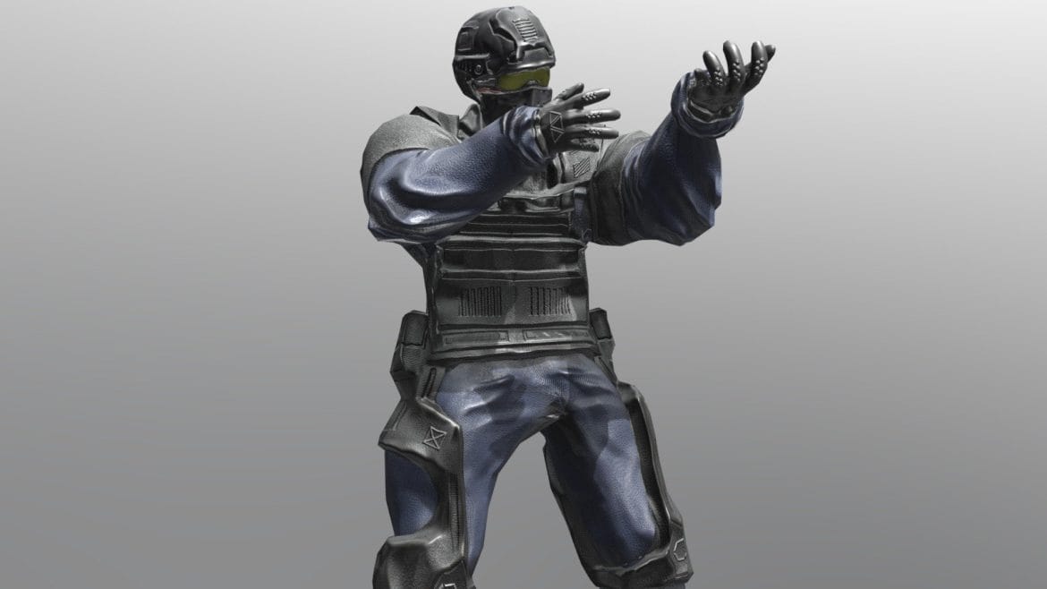 soldier character animation 3d model