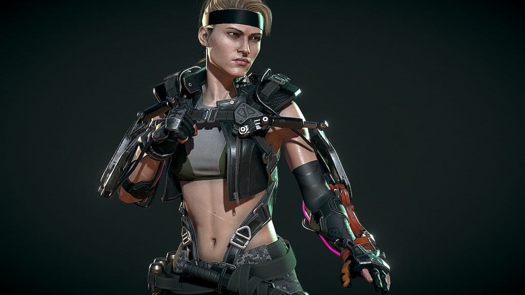 sonya blade 3d model