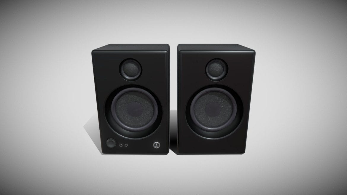 speaker set for renders or games 3d model