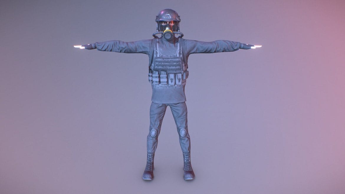 special forces army man 3d model