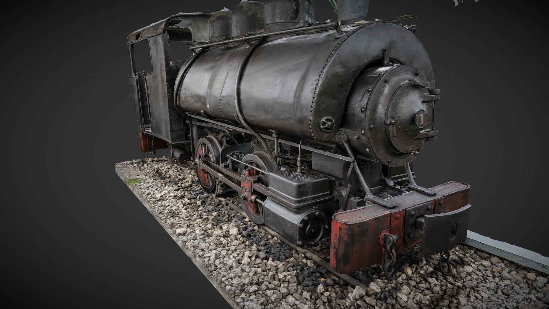 Steam locomotive raw scan