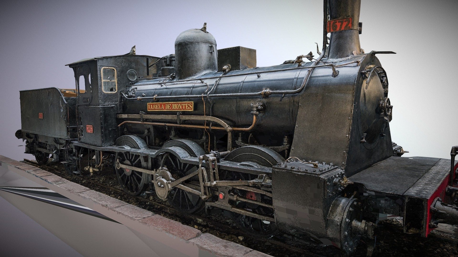 Steam locomotive “Varela de Montes” raw scan