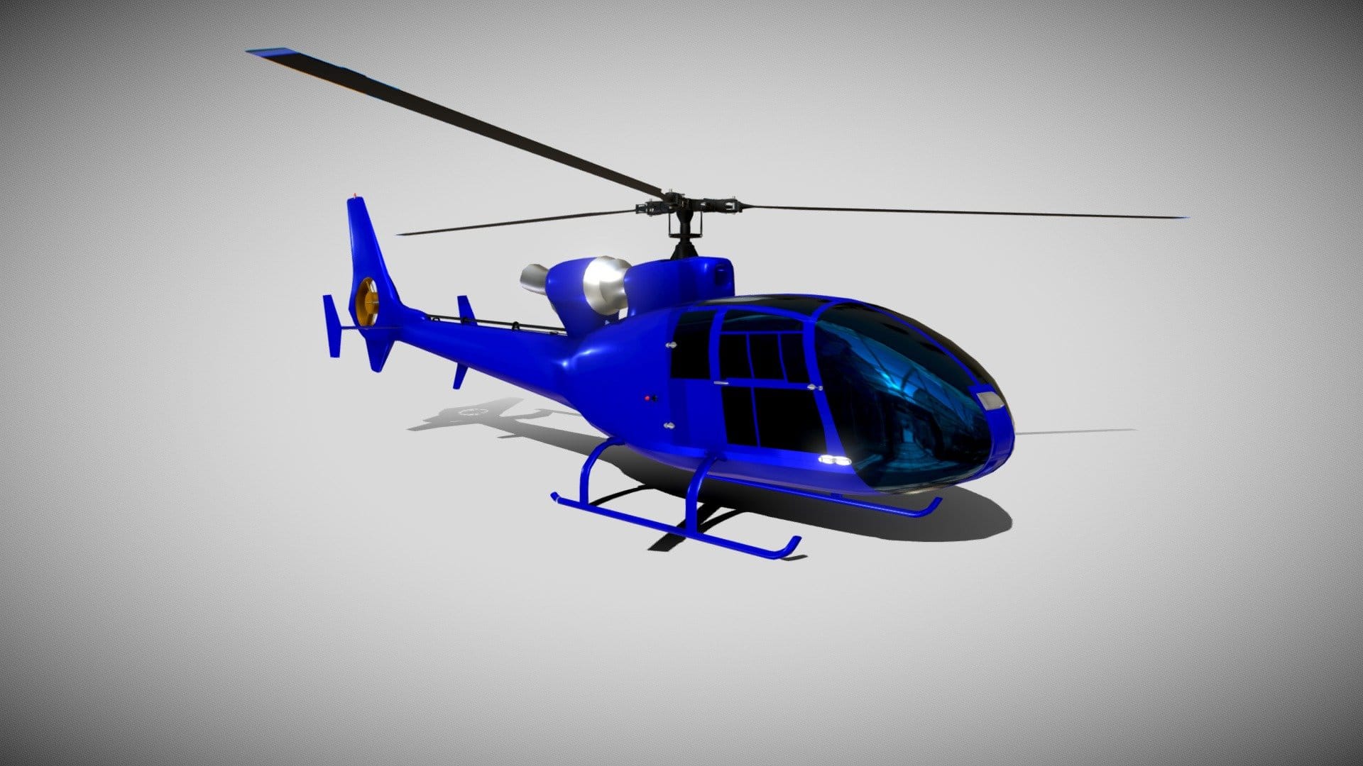 Sud-Aviation Gazelle 342 Animation Low Poly