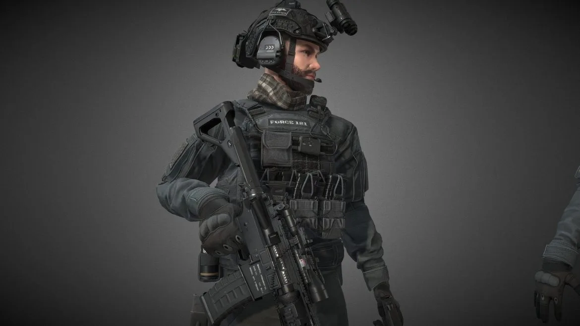Download Task Force 121 captain 3D Model | deep3dsea