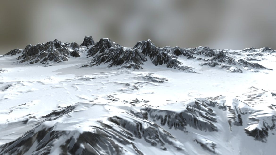 terrain alpine 3d model