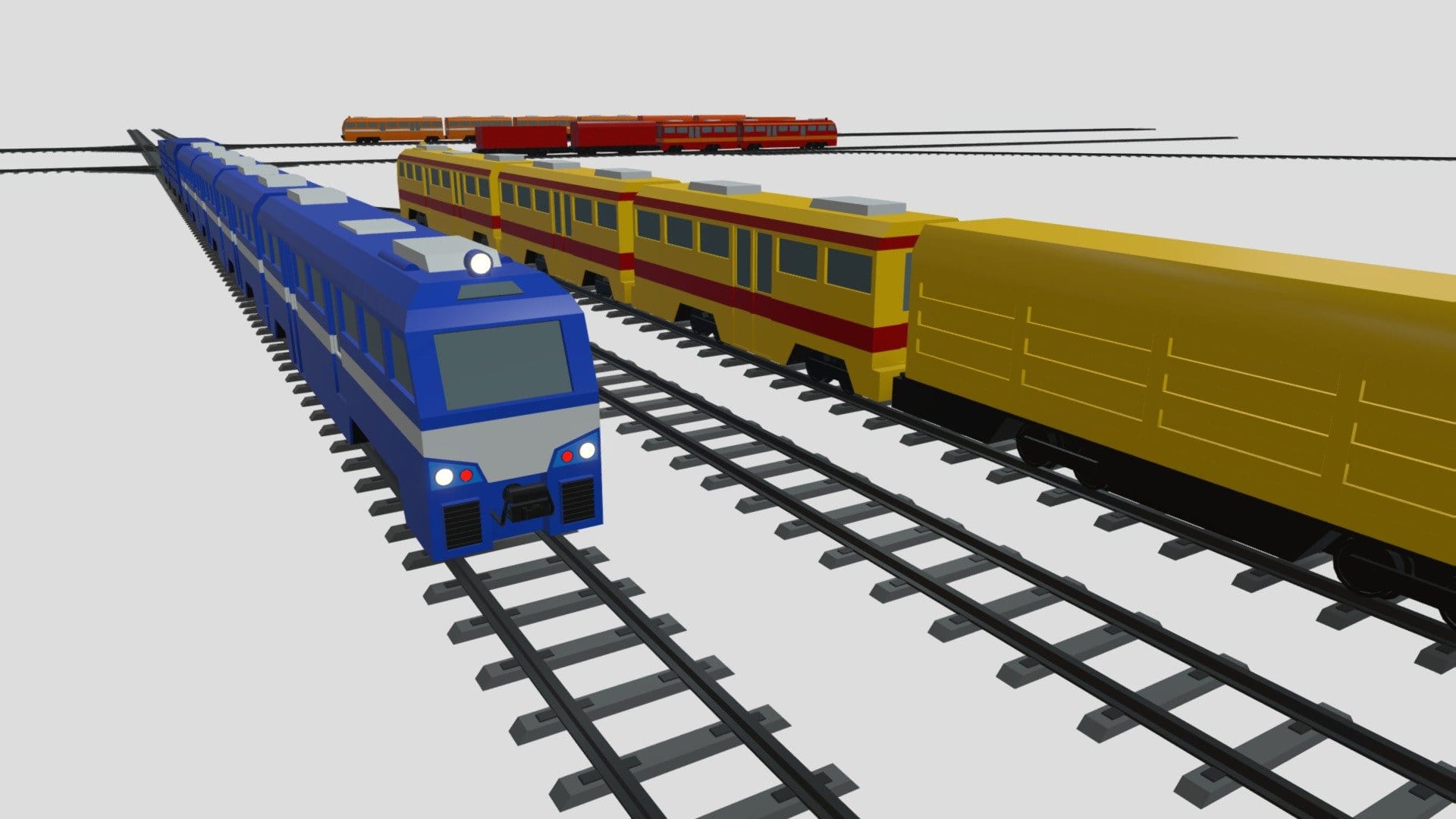 Trains – Rail Transport – Low Poly