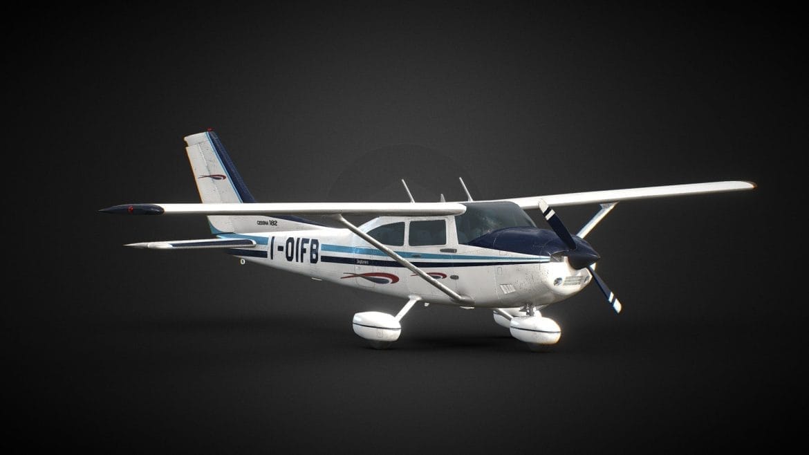 ultralight airplane cessna 182 skyline ii 3d model