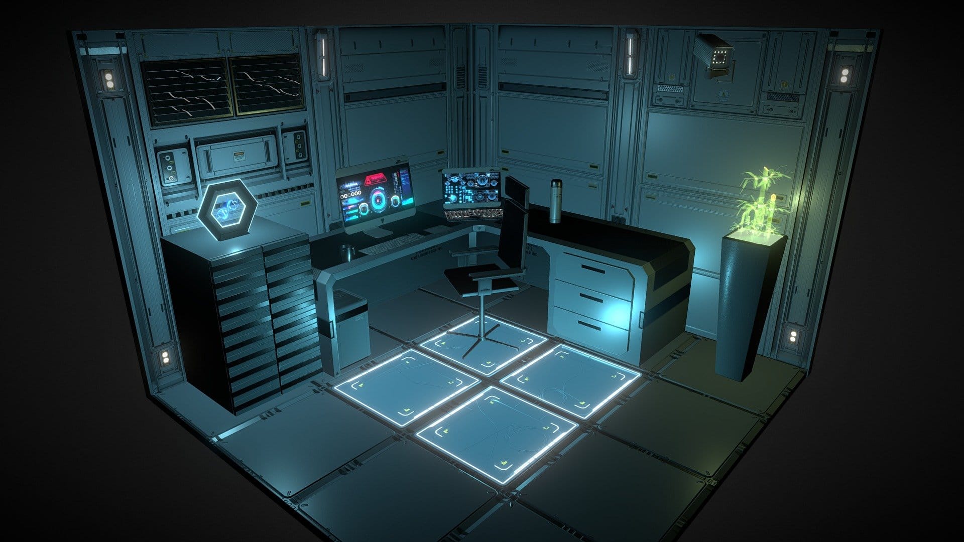 Underground Office Diorama