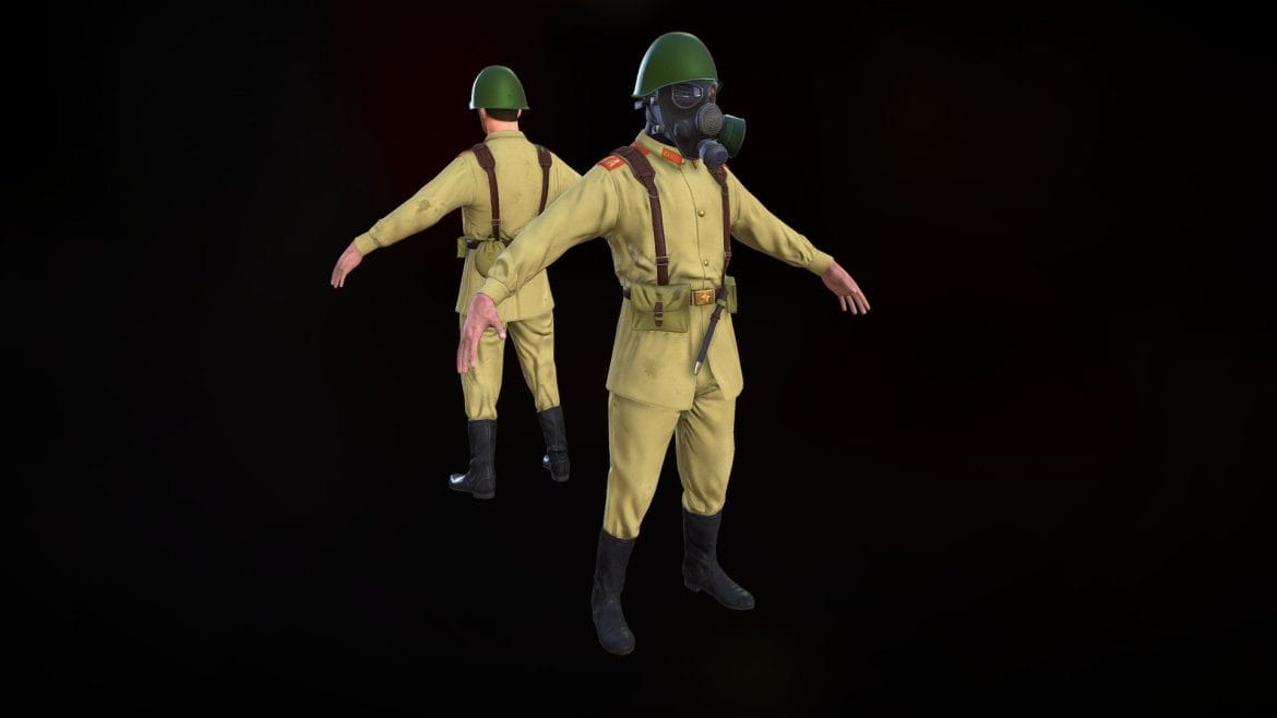 ussr soldier 3d model