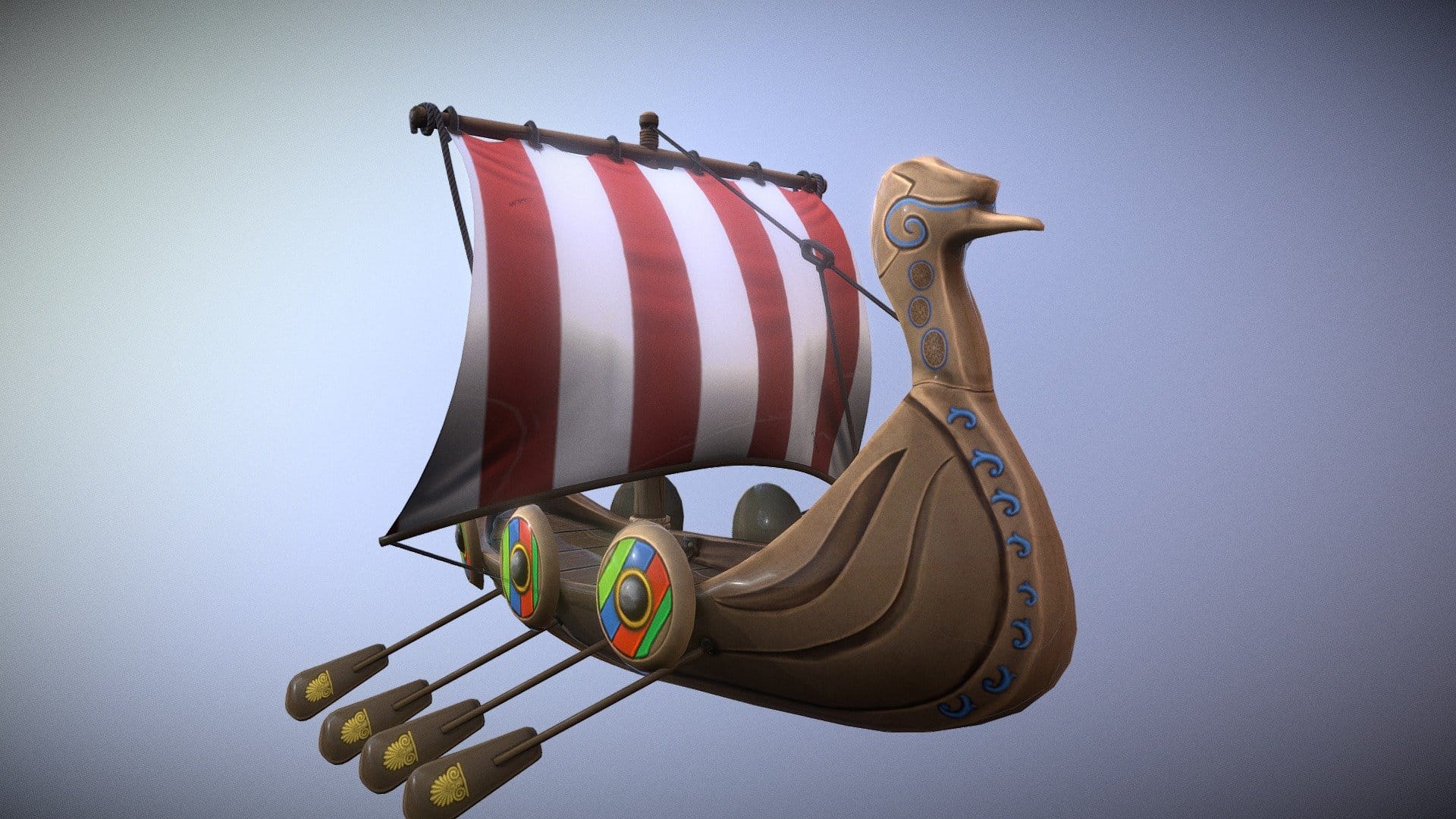 Viking Ship Stylized