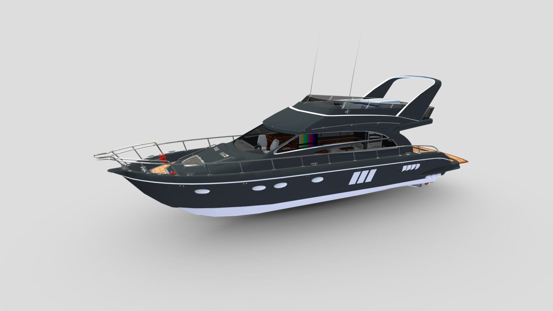 Yacht With Interior PBR