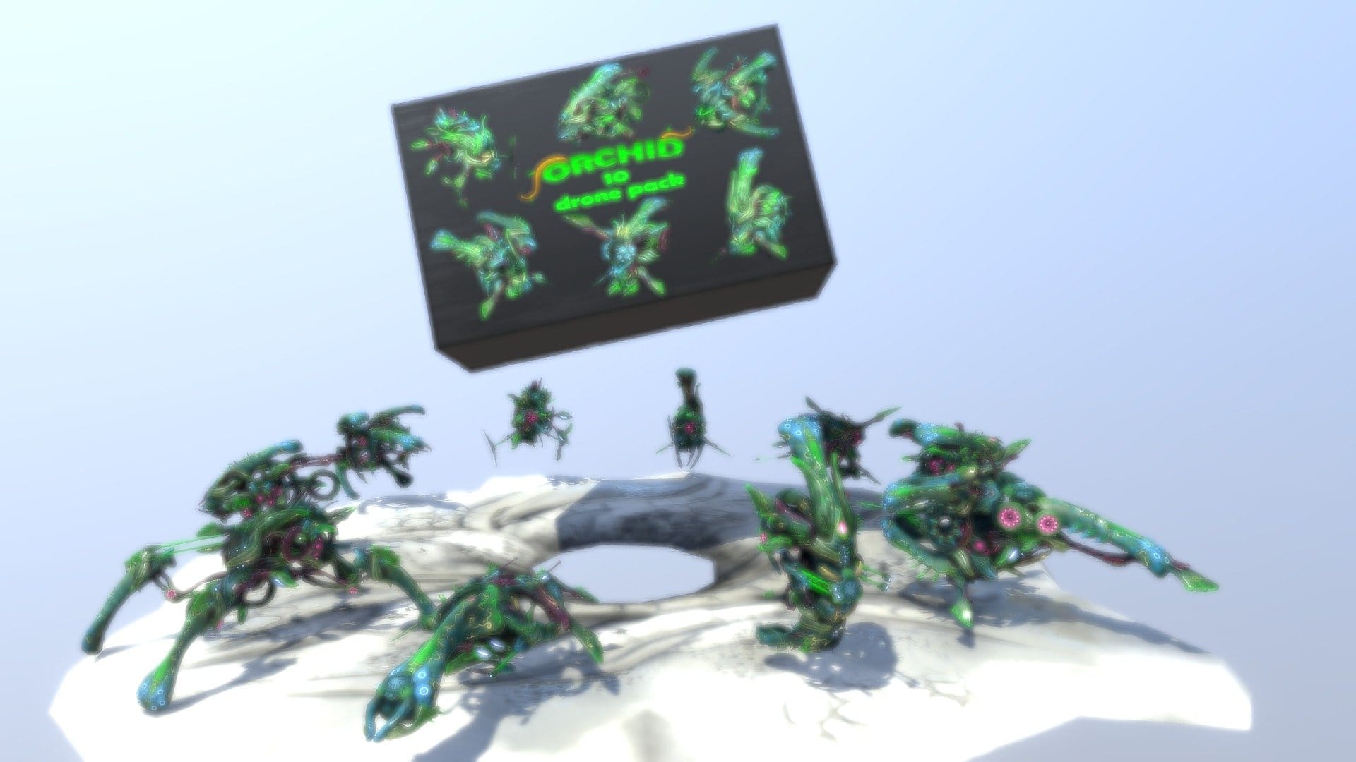 10 Drones – Orchid Pack – Animated Presentation