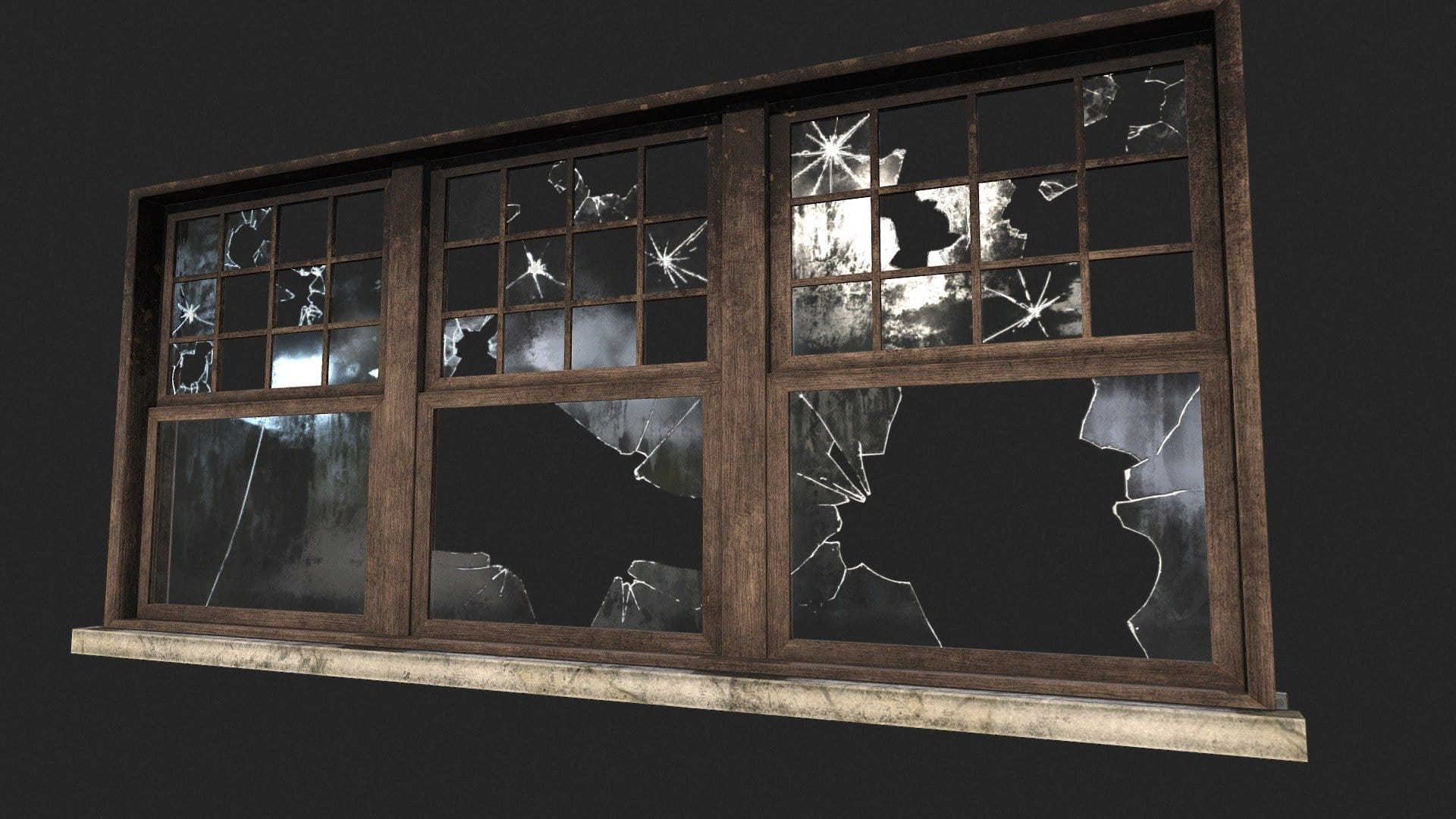 Abandoned hospital window