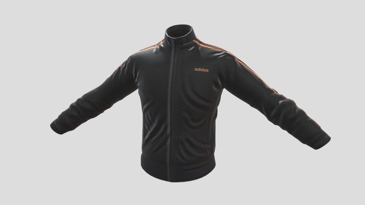 adidas jacket 3d model