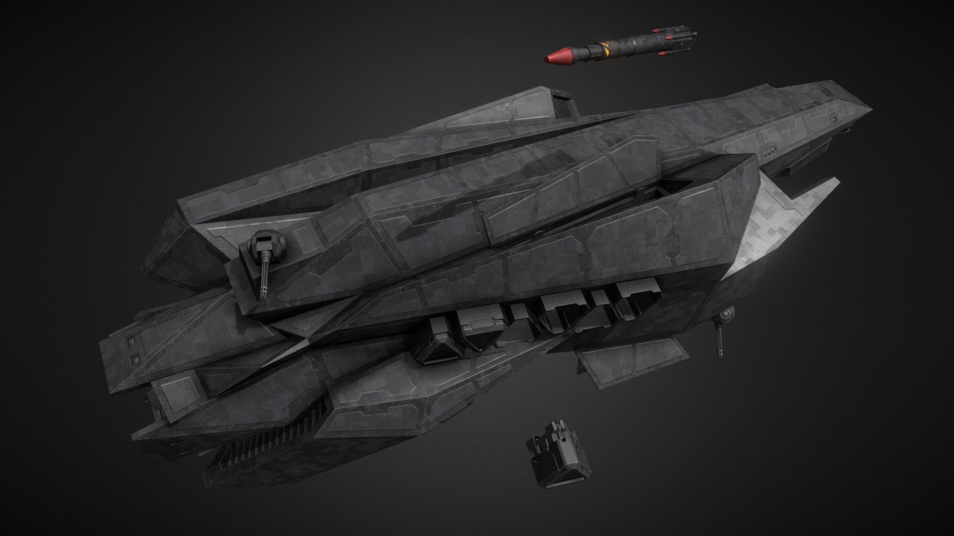 Amun-Ra Class Stealth Ship [The Expanse] - deep3dsea