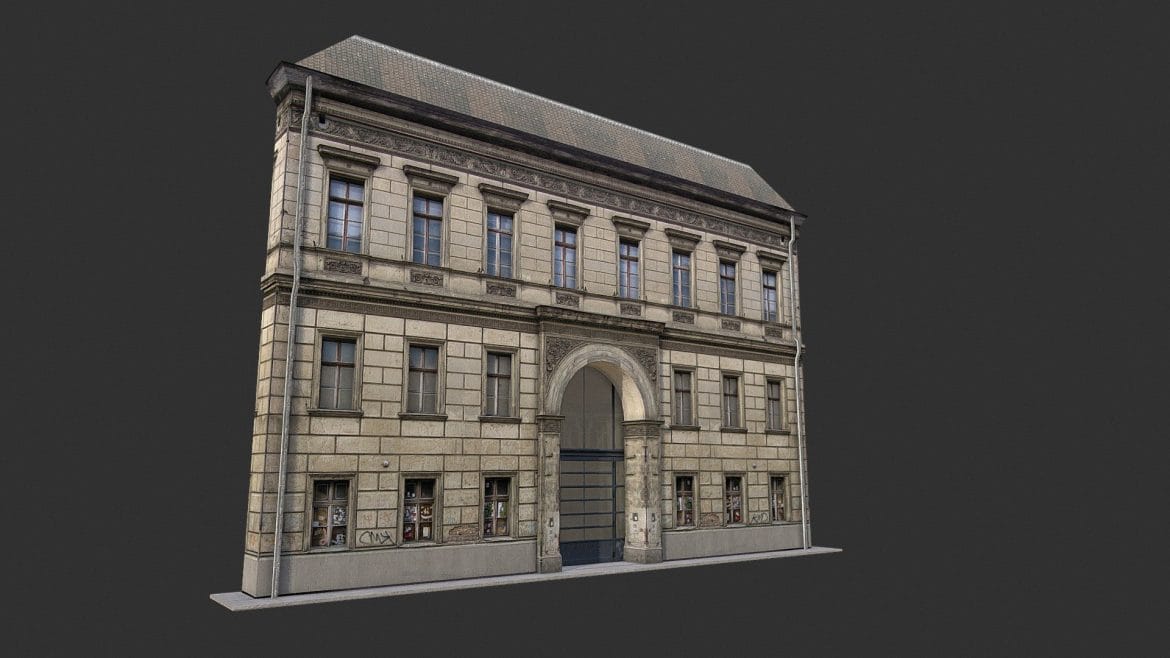apartment building 120 low poly 3d model