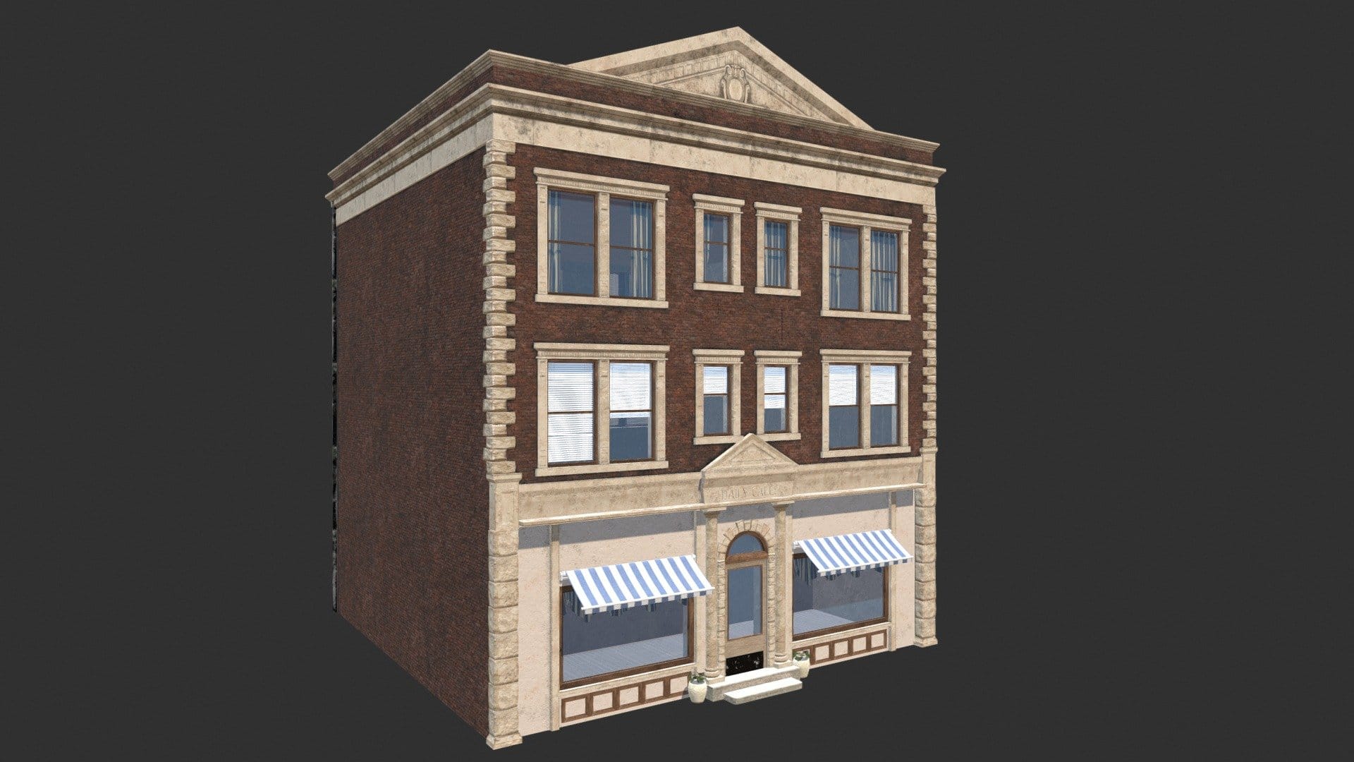Apartment Building 156 Low Poly