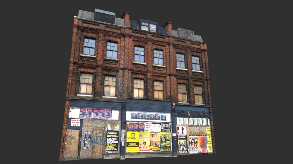 Apartment House 3d Model - Apartment House 48 Low Poly 3D Model - Derelict Building Exterior