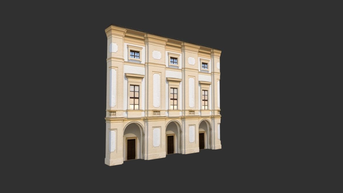 apartment house facade 64 3d model