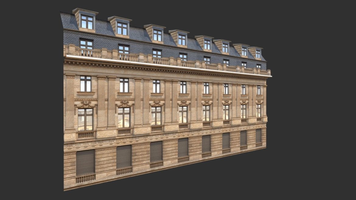 apartment house facade 3d model