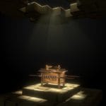 Ark Of Covenant 3d Model - Highly detailed 3D model of the Ark of the Covenant, featuring golden cherubim, ornate base, and carrying staves, created for the Unity Art Challenge.
