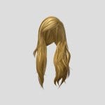 asymmetrical long female polygon hair 3d model
