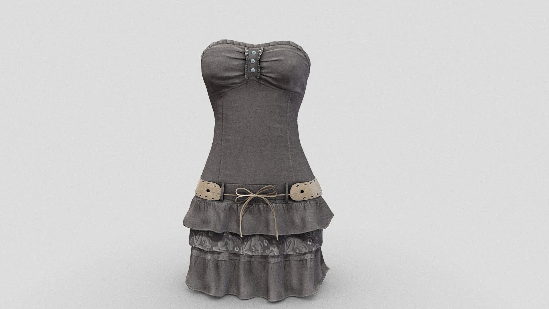Bandeau Mini Strapless Dress 6 Textures