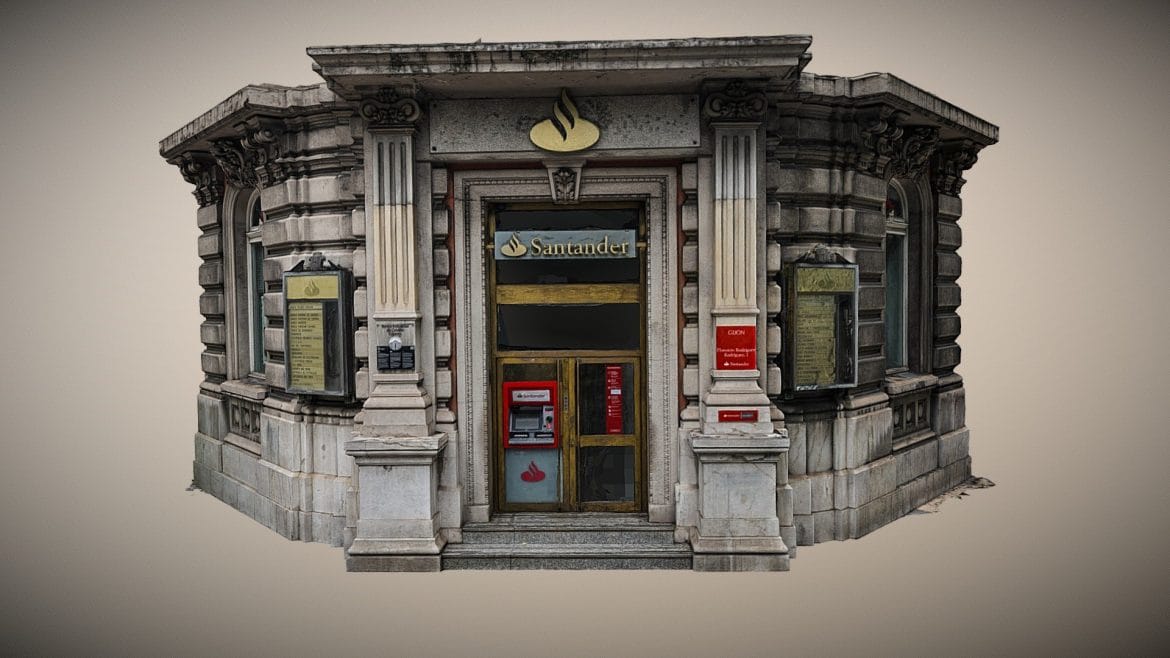 bank office photogrammetry scan 3d model