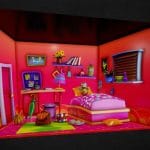 bed room baybe girl 3d model