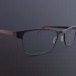 Black Metal Glasses With Pink Temples