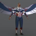 captain america sam wilson 3d model